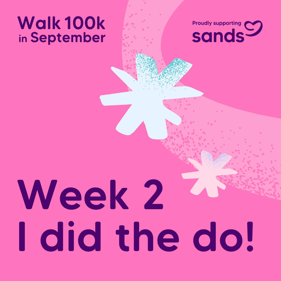 Week 2 done badge - Walk 100k Sept 2026
