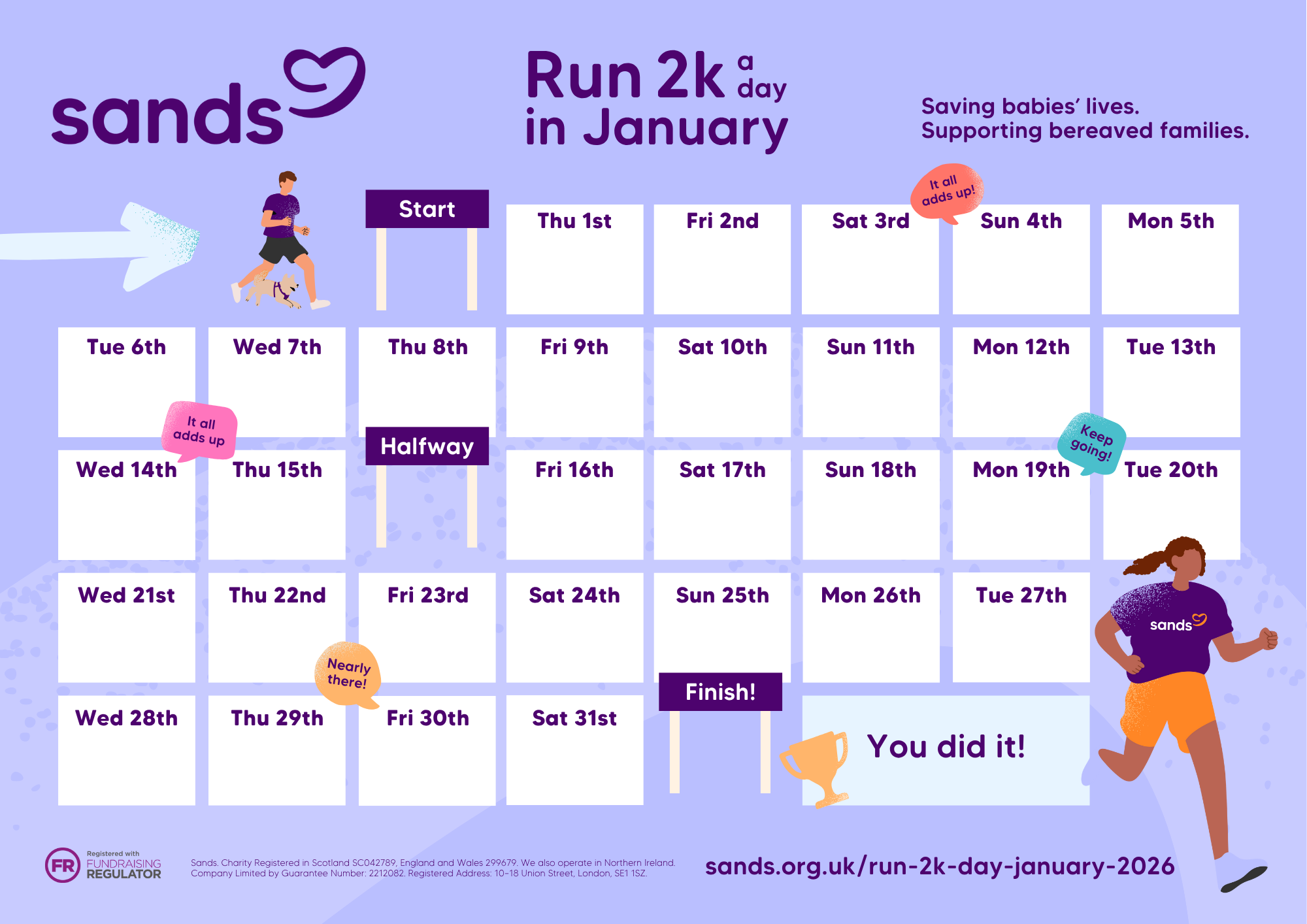Run 2k a day in January Tracker