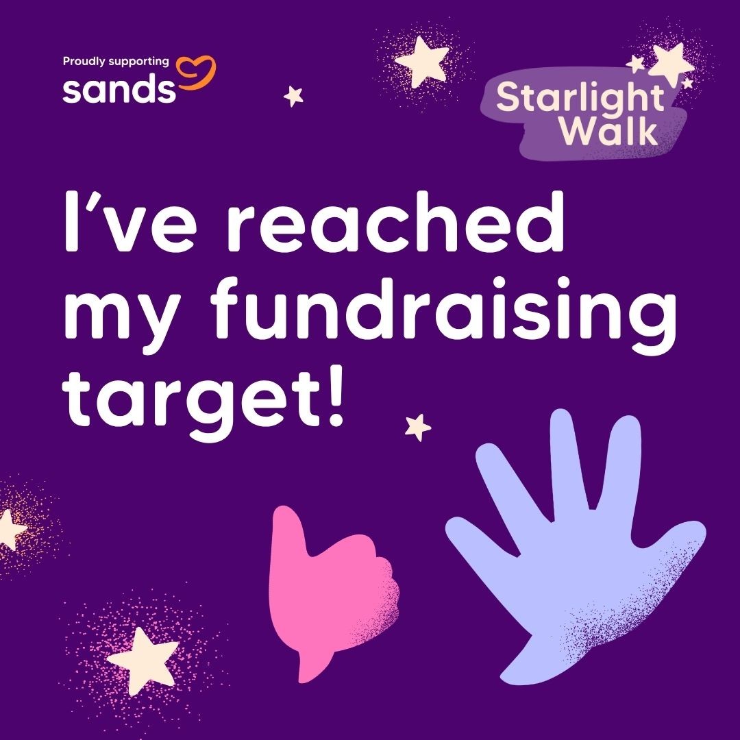 Starlight Walk - I've reached my fundraising Target - new brand