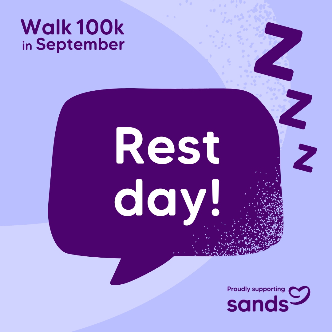 Rest day badge - Walk 100k Sept 2026