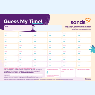 General - guess my time sweepstake