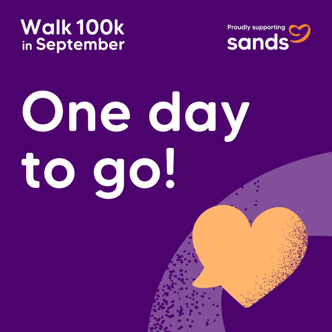 One day to go badge alternative - Walk 100k Sept 2026