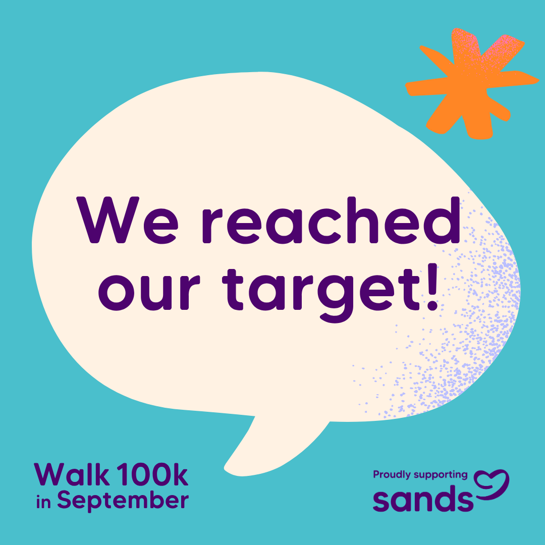 We reached our target badge - Walk 100k Sept 2026