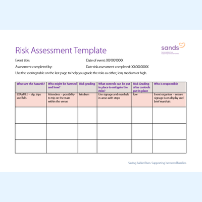 General - Risk Assessment template