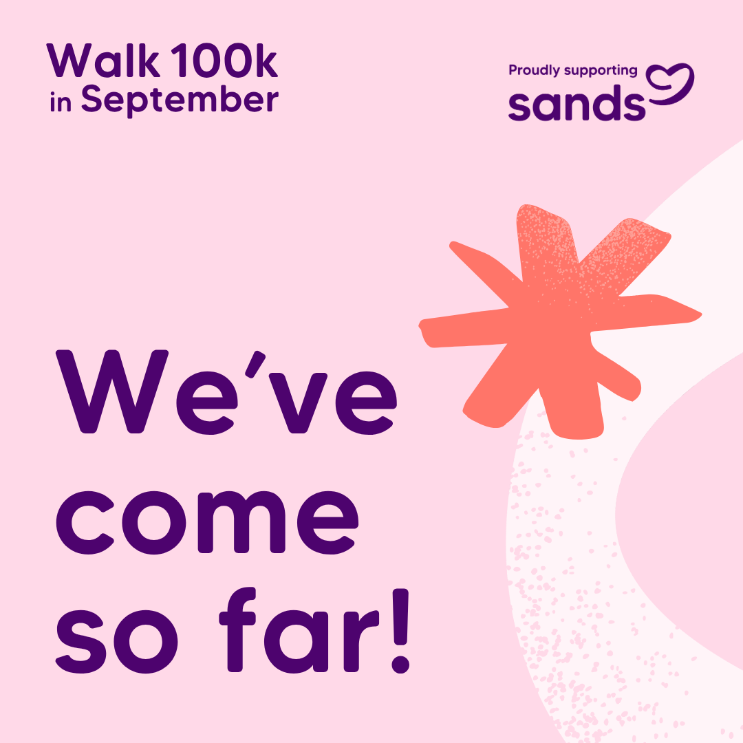 We've come so far badge - Walk 100k Sept 2026