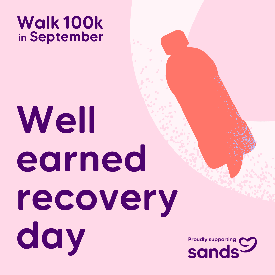 Well earned recovery day badge - Walk 100k Sept 2026